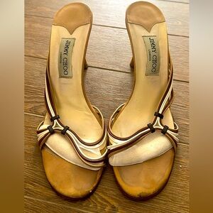 Jimmy Choo Women's Tan Strappy Heels
